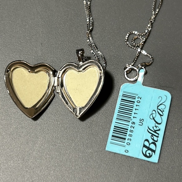 Belk & Co. Sterling Silver Heart Locket Pendant Necklace New NWT - Picture 8 of 12